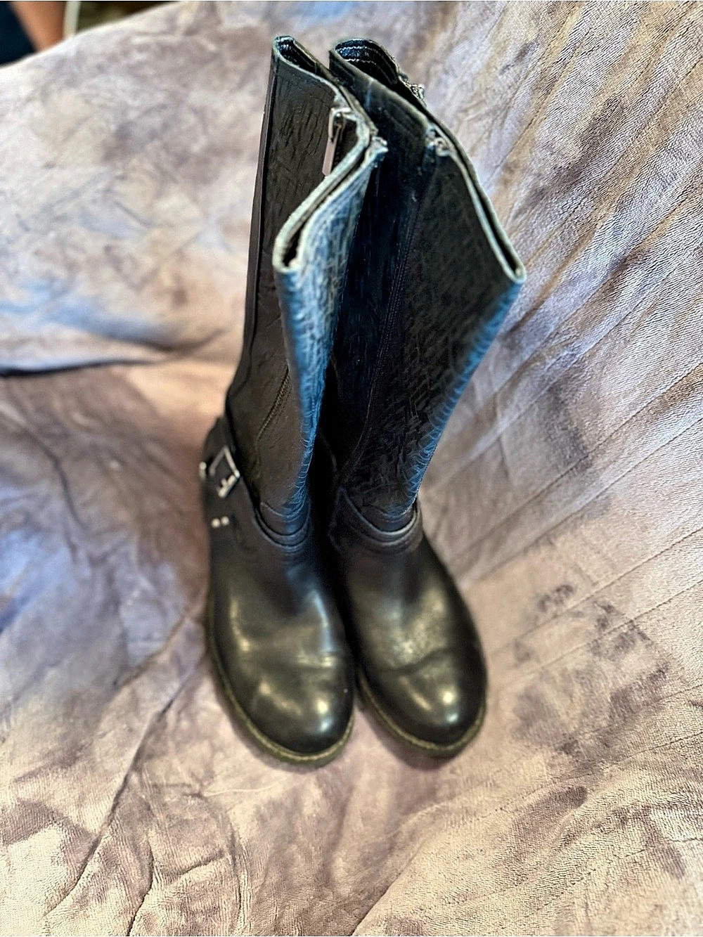 Gianni Bini Movin-Up Black Tall Riding Boots Women’s 8.5M w/ Box